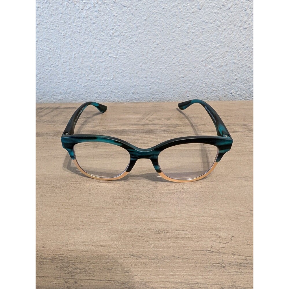 Peepers Georgia 3236 Green Teal Eyeglass Frames 1.75 Marking